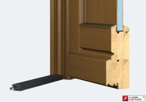 Porte entrée Thermo bois 68 Porte d entrée bois massif 68 mm sur mesure