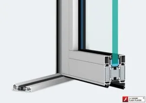 Porte coupe feu aluminium 78 EI certifiée